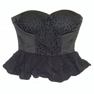 Black vintage bustier